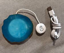 Phunkeetree Wireless Charging Crystal Agate Pad Fast Charge 10 Watt Blue picture