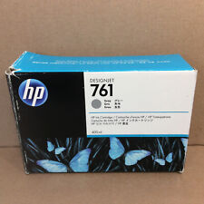 GENUINE HP #761 400ml Gray Cartridge CM995A DesignJet T7100 - Open Box 03/2019 picture
