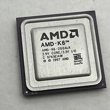 AMD 200mhz AMD-K6 200ALR CPU Super Socket 7 (2.9v core 3.3v) Vintage 1997 picture