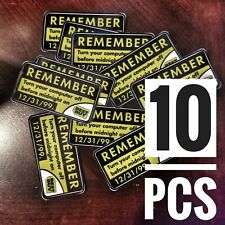 Best Buy Y2K REMEMBER Turn Your Computer Off Retro PC Case Decal Stickers 10 pcs picture