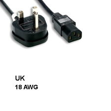6 feet 18AWG UK AC Power Cable IEC-60320 C13 to BS 1363 with Fuse 13A/250V BSI picture