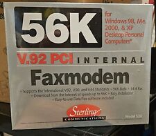 Sterling Communications Internal Fax Modem V.92 PCI 56K Model S20 NEW picture