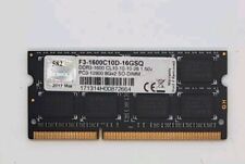 G.SKILL 16GB DDR3-1600 8Gx2 C10D-16GSQ Laptop RAM PC3-12800 SODIMM picture