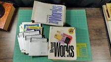 RARE Microsoft WORKS Software MS-DOS 2.0 WINDOWS PC 1991 with Box picture