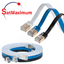 CAT7 Ethernet Cable Flat Patch Cord 10Gbps High Speed Network SHIELDED - LOT picture