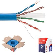 CAT6 1000FT Blue Cable 23AWG Solid UTP Network Ethernet 550MHZ Bulk Wire RJ45 NE picture