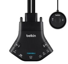 Belkin Secure Flip 2-Port KVM Switch F1DN102N-3 EUROPE EU type C adapter READ** picture