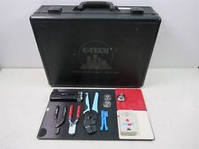 C-Tech Fiber Optic Systems Tool Kit Strippers Crimpers SPOT Tester w/ Hard Case  picture