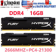 Kingston HyperX FURY DDR4 2X16GB 2666 MHz PC4-21300 Desktop RAM Memory DIMM 1.2V picture