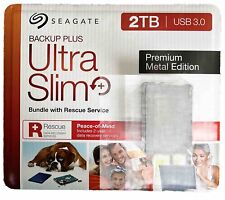 Seagate Backup Plus Ultra Slim 2TB Premium Metal Edition Portable Hard Drive NEW picture