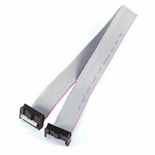 Black Gray 2.54mm Pitch 14Pin F/F IDC Connector Flat Ribbon Cable 30cm 12-inch picture