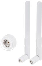 Bingfu Dual Band WiFi 2.4-5-5.8GHz 8dBi MIMO RP-SMA Male White Antenna 2-pack picture