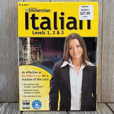 Instant Immersion Italian Level 1-2-3  Language Learning Program PC/Mac 9 CD-ROM picture