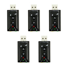 Lot 5 Pcs 7.1 Channel USB 2.0 3D Virtual Audio External Sound Card Adapter PC US picture