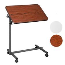 Medical Table Overbed Adjustable Bedside Hospital Rolling Tables With Wheels New picture