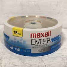 NEW Maxell DVD-R 4.7GB Write-Once 16x Recordable Disc Spindle 15 Discs Sealed picture