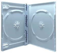 PREMIUM STANDARD Solid White Color Double DVD Cases (100% New Material) Lot picture