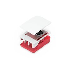 Raspberry Pi 5 Official Case Red White with Temperature Controlled Cooling Fan picture