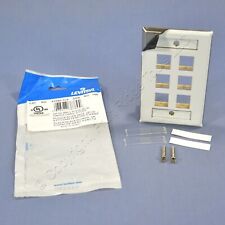 Leviton 6-Port 1-Gang Stainless Steel Quickport Wallplate w/ ID Window 43080-1L6 picture