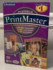 Brøderbund Printmaster Platinum Version 18 Software. Hard To Find NEW SEALED picture