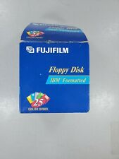 Fuji Fujifilm Floppy Disk 2HD IBM 3.5” Color Formatted Disks 24Pcs Open Box New picture
