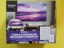 Sanus - In-Wall Cable Concealer Recessed Power Kit for Mounted TVs - White picture
