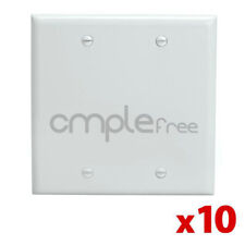 Blank Wall Plate Cover Dual 2 Gang No Outlet Faceplate Decora Wallplate 10 PCS picture