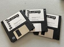 Vintage Genuine Sound Blaster 16 Installation Disk Set -  3 Floppy Disk Set picture