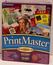 Broderbund PrintMaster Platinum 15 CD-ROM Windows 98/2000/Me Windows XP Used picture