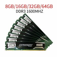 64GB 32GB 16GB 8GB DDR3 1600MHz CL9 DIMM Memory RAM Crucial Ballistix Sport LOT picture