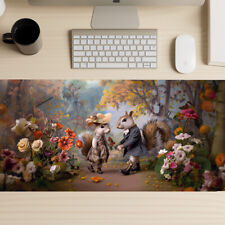 Vintage Squirrels Print Gaming Mouse Pad, Extra Large Mousepad, Extended Deskmat picture