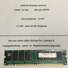 SDRAM Desktop memory 16MB 16 MB  168 pin DIMM    GOLDENRAM 12767 picture