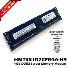 Dell HMT351R7CFR4A-H9 HYNIX 4GB 1RX4 PC3L-10600R DDR3-1333 Memory Ram MFTJT picture