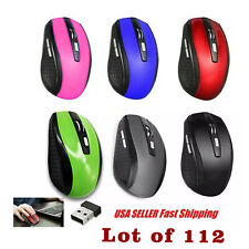 Lot of 112 2.4GHz Wireless Cordless Optical Mouse Mice USB Wireless Bulk sale picture