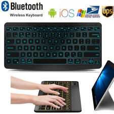 LED Rechargeable Wireless Bluetooth Keyboard For MAC iOS Android PC iPad Tablet picture