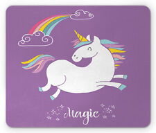 Ambesonne Unicorn Party Mousepad Rectangle Non-Slip Rubber picture