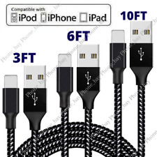 3 Pack Fast Charger Cable Heavy Duty 3/6/10FT For iPhone 14 13 12 Charging Cord picture