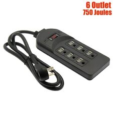 6 Outlet Power Strip Surge Protector 750J AC 120V 15A 4FT Cord RFI & EMI Filter picture