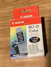 New Open Box Sealed Bag Genuine OEM Canon BCI-21 Color Inkjet Cartridge BCI21C picture