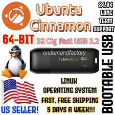 Linux Ubuntu Cinnamon 24.04 Long Term Support OS DVD or USB Live Boot NEW picture