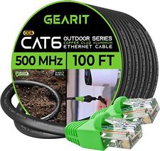 GearIT Cat6 Outdoor Ethernet Cable (100 Feet) CCA Copper 100 Feet, Black  picture