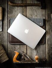 Leather Macbook Pro 13 Case Sleeve M2 M1 Wool Felt Italian Leather Laptop Bag picture