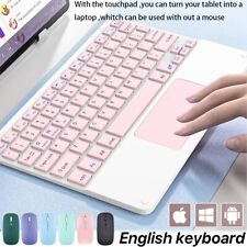 Bluetooth Keyboard W/Touchpad Mouse For iPad 6/7/8/9/10th Generation Air 4 5 Pro picture