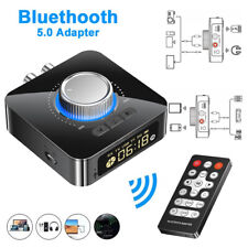 Bluetooth 5.0 Adapter Transmitter Receiver Mini Wireless w/ 3.5mm Audio Cable picture