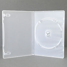 10 (TEN) CLEAR TRANSPARENT Single Genuine Amaray Premium DVD Cases 14mm LOT NEW picture
