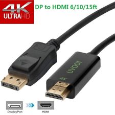Display Port DP to HDMI displayport to HDMI cable cord Male to Male 3/6/10ft 4k picture