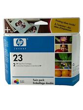HP 23 Genuine Inkjet Cartridge Tri-Color Ink Twin Pack New Factory Sealed C1823T picture