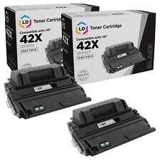 LD Compatible Replacements for HP 42X / Q5942X 2PK HY Black Toner Cartridges picture