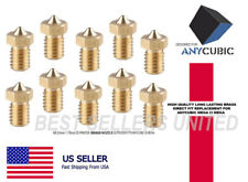 10X Lot ANYCUBIC J-HEAD M6 0.4mm Solid Brass Nozzle 1.75mm Filament 3D Printer  picture