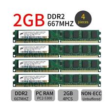 8GB 4x 2GB DDR2 667MHz PC2-5300U 240Pin Intel Desktop Memory SDRAM Micron ZT BT picture